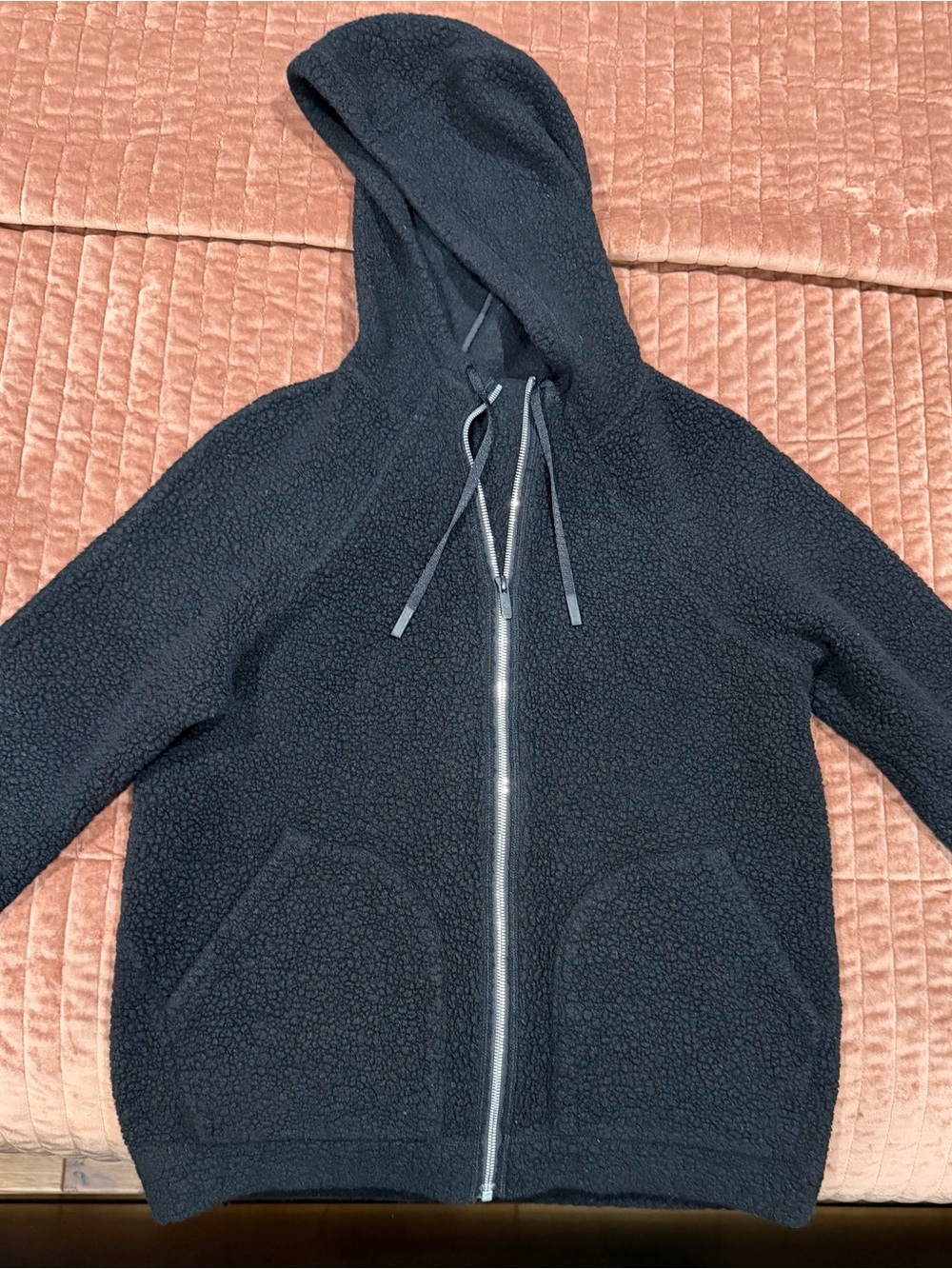 lululemon athletica Black Sherpa Zip-Up Hoodie - size 8